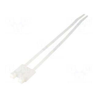 Cable tie | double,with label | L: 205mm | W: 4.7mm | polyamide | 225N