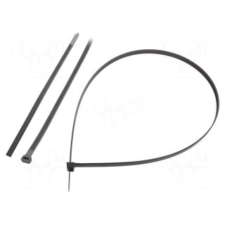 Cable tie | L: 1000mm | W: 12.5mm | polyamide | 1112N | black | Ømax: 340mm