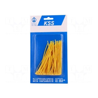 Cable tie | L: 100mm | W: 2.5mm | polyamide | 78.5N | yellow | 100pcs.