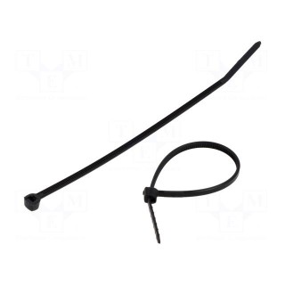 Cable tie | L: 111mm | W: 2.4mm | 80N | black | UL94V-2