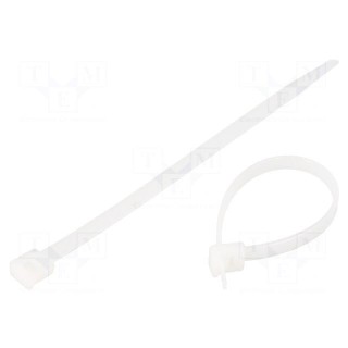 Cable tie | L: 120mm | W: 4.8mm | polyamide | 135N | natural | Ømax: 28mm