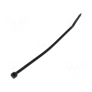 Cable tie | L: 140mm | W: 3.6mm | polyamide | 180N | black | Ømax: 33mm