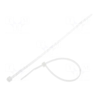 Cable tie | L: 140mm | W: 2.5mm | polyamide | 80N | natural | Ømax: 35mm