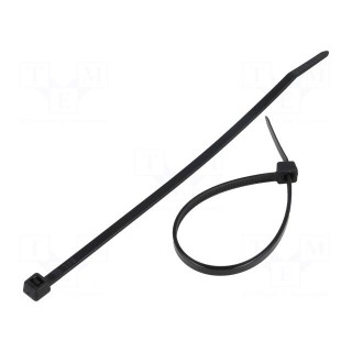 Cable tie | L: 140mm | W: 3.6mm | polyamide | 177N | black | Ømax: 33mm