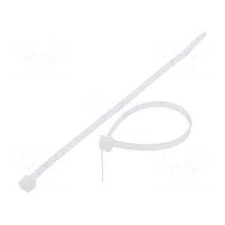 Cable tie | L: 140mm | W: 3.6mm | polyamide | 177N | natural | Ømax: 33mm