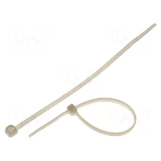 Cable tie | L: 155mm | W: 2.5mm | polyamide | 78.5N | natural | Ømax: 39mm