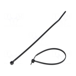 Cable tie | L: 142mm | W: 2.5mm | polyamide | 80N | black | Ømax: 32mm