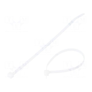 Cable tie | L: 142mm | W: 3.6mm | polyamide | 178N | natural | Ømax: 35mm
