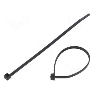 Cable tie | L: 148mm | W: 3.5mm | polyamide | 135N | black | Ømax: 35mm