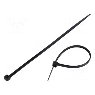 Cable tie | L: 150mm | W: 3.45mm | polyamide | black | 100pcs | -35÷85°C