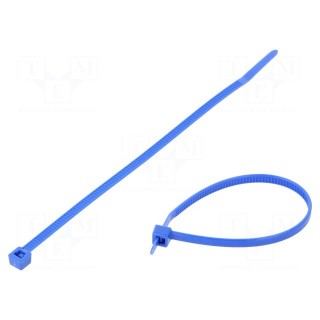 Cable tie | L: 150mm | W: 3.5mm | polyamide | 135N | blue | Ømax: 35mm | T30R