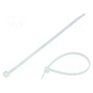 Cable tie | L: 150mm | W: 3.5mm | polyamide | 135N | natural | Ømax: 35mm