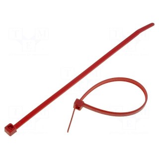 Cable tie | L: 150mm | W: 3.5mm | polyamide | 135N | red | Ømax: 35mm