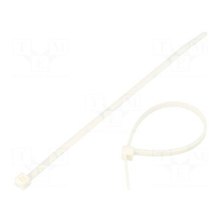 Cable tie | L: 150mm | W: 3.5mm | polyamide | 135N | white | Ømax: 35mm