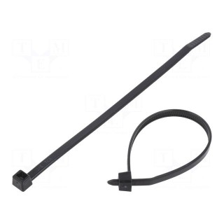 Cable tie | L: 150mm | W: 4.6mm | polyamide | 225N | black | Ømax: 35mm