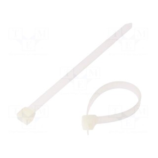 Cable tie | L: 150mm | W: 7.6mm | polyamide | 533N | natural | -40÷85°C