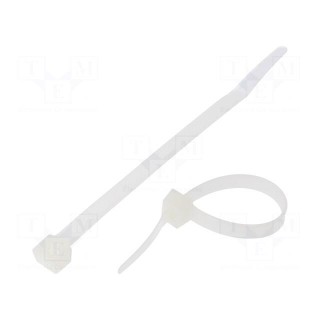 Cable tie | L: 150mm | W: 7.6mm | polyamide | 533N | natural | Ømax: 35mm
