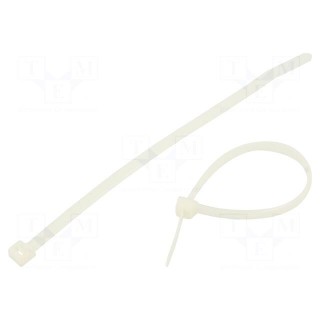 Cable tie | L: 160mm | W: 4.8mm | polyamide | 220N | natural | 100pcs.