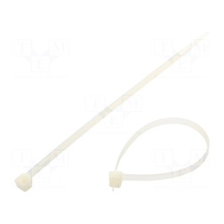 Cable tie | L: 160mm | W: 4.8mm | polyamide | 220N | natural | Ømax: 36mm