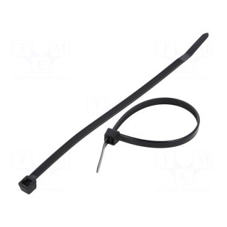 Cable tie | L: 160mm | W: 4.8mm | polyamide | 222N | black | Ømax: 40mm
