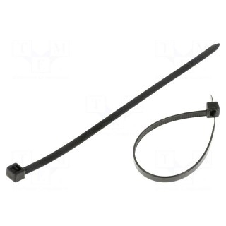 Cable tie | L: 160mm | W: 4.8mm | polyamide | black | 100pcs | UL94V-2