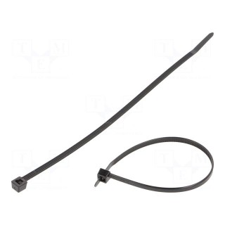 Cable tie | L: 175mm | W: 4mm | polyamide | 180N | black | Ømax: 40mm | T40R