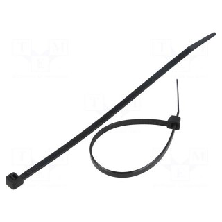 Cable tie | L: 180mm | W: 4.8mm | polyamide | 222N | black | Ømax: 42mm