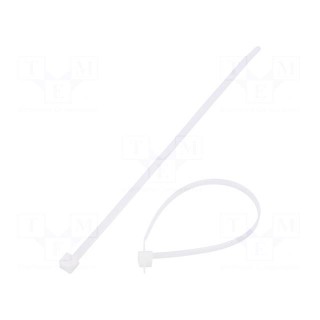 Cable tie | L: 180mm | W: 4mm | polyamide | 180N | natural | Ømax: 40mm