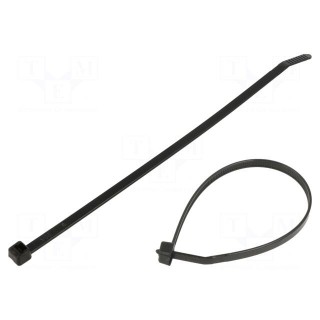 Cable tie | L: 188mm | W: 4.8mm | polyamide | 222N | black | Ømax: 48mm