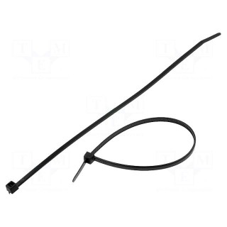 Cable tie | L: 190mm | W: 3.5mm | polyamide | 135N | black | Ømax: 50mm