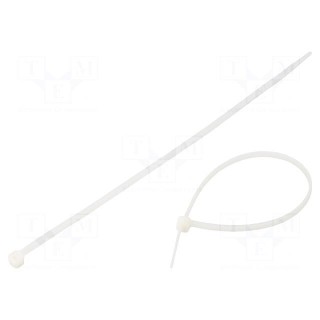 Cable tie | L: 200mm | W: 3.6mm | polyamide | 180N | natural | 100pcs.