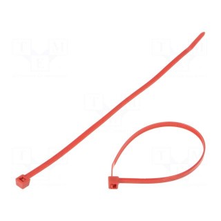 Cable tie | L: 200mm | W: 4.6mm | polyamide | 225N | red | Ømax: 50mm | T50R