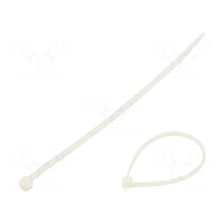 Cable tie | L: 200mm | W: 4.8mm | polyamide | 220N | natural | 100pcs.