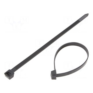 Cable tie | L: 200mm | W: 7.6mm | polyamide | 550N | black | Ømax: 51mm