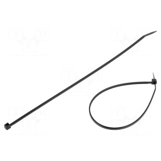 Cable tie | L: 203mm | W: 2.5mm | polyamide | 80N | black | Ømax: 51mm