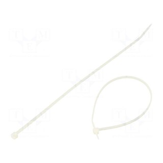 Cable tie | L: 203mm | W: 2.5mm | polyamide | 80N | natural | Ømax: 51mm