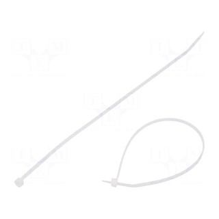 Cable tie | L: 203mm | W: 2.5mm | polyamide | 80N | natural | Ømax: 51mm