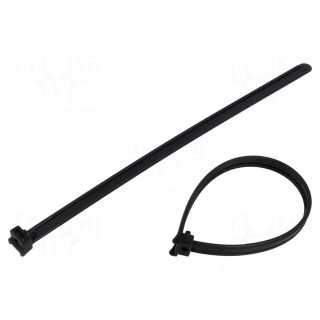 Cable tie | L: 210mm | W: 8mm | polyamide | 785N | black | Ømax: 47mm | KR