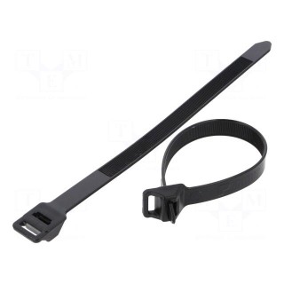 Cable tie | L: 229mm | W: 12.7mm | polyamide | 1112N | black | Ømax: 51mm