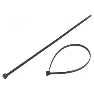 Cable tie | L: 245mm | W: 4.6mm | polyamide | 225N | black | Ømax: 66mm