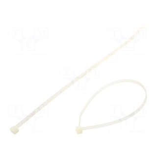 Cable tie | L: 250mm | W: 4.8mm | polyamide | 220N | natural | Ømax: 65mm