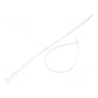 Cable tie | L: 250mm | W: 4.8mm | polyamide | 222N | natural | Ømax: 66mm