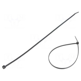 Cable tie | L: 280mm | W: 3.6mm | polyamide | 177N | black | Ømax: 76mm