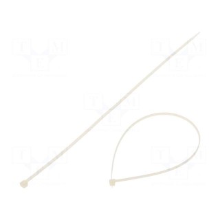 Cable tie | L: 290mm | W: 3.6mm | polyamide | 80N | natural | Ømax: 106mm