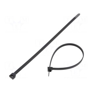 Cable tie | L: 290mm | W: 7.6mm | polyamide | 534N | black | Ømax: 76mm
