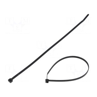 Cable tie | L: 292mm | W: 4.8mm | polyamide | 222N | black | Ømax: 76mm