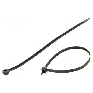 Cable tie | L: 292mm | W: 7.6mm | polyamide | 540N | black | 100pcs.