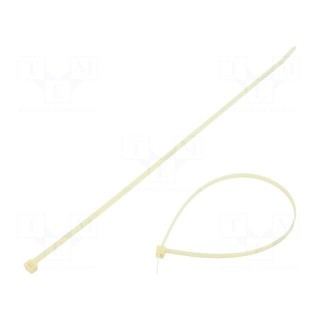 Cable tie | L: 300mm | W: 4.6mm | polyamide | 225N | natural | Ømax: 80mm
