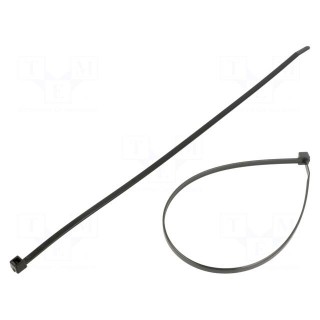 Cable tie | L: 300mm | W: 4.7mm | polyamide | 355N | black | Ømax: 85mm