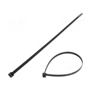 Cable tie | L: 350mm | W: 7.6mm | polyamide | 533N | black | Ømax: 90mm